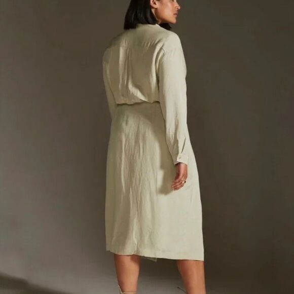 Anthropologie Cream Midi Dress - Picture 3 of 12